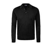John Smedley Pullover Herren Regular Fit Merinowolle schwarz, XL