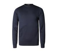 John Smedley Pullover Herren Slim Fit Rundhals Cotton blau, M