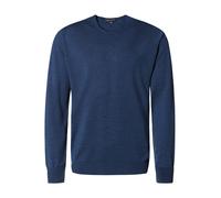 John Smedley Pullover Herren Slim Fit Rundhals Merinowolle blau, S