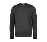 John Smedley Pullover Herren Slim Fit Rundhals Merinowolle grau, M