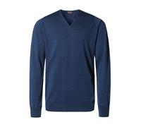 John Smedley Pullover Herren Slim Fit V-Ausschnitt Merinowolle blau, M