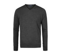 John Smedley Pullover Herren Slim Fit V-Ausschnitt Merinowolle grau, M