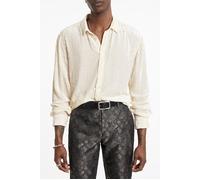 John Varvatos Crinkled Velvet Slim Shirt White Größe: XL | Casual hemden Outlet | Herren | Weiß