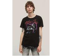 John Varvatos Ss Raw Edge Tee Vintage Wash - Motley Crue Purple Black Größe: XS | Bedruckte T-Shirts Outlet | Herren | Schwarz