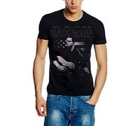 Johnny Cash American Guitar Band Musik T-Shirt SCHWARZ Gr.S