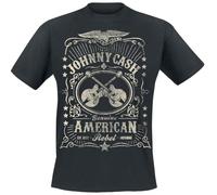 Johnny Cash American Rebel Männer T-Shirt schwarz XL 100% Baumwolle Band-Merch, Bands
