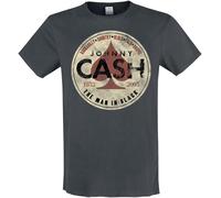Amplified - The Man In Black T-Shirt für Herren/Damen Unisex (XL) (Holzkohle)
