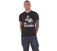 Johnny Cash Contrast Middle Finger offiziell Herren Nue Schwarz T Shirt XL