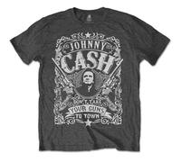 Rock Off Trade T-Shirt Johnny Cash – Don't Take Your Guns to Town – Herren Kurzarm Schwarz X-Large