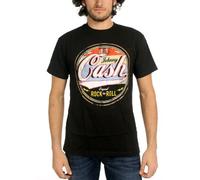 Johnny Cash - - Männer Original Rock-N-Roll T-Shirt in Schwarz, Small, Black