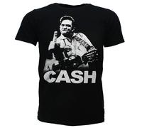 Johnny Cash Mittelfinger-T-Shirt S Schwarz