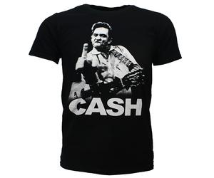 Johnny Cash Mittelfinger-T-Shirt S Schwarz