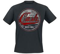 Johnny Cash Original Rock n Roll Red/Grey Männer T-Shirt schwarz S