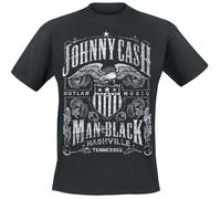 Johnny Cash Outlaw Music T-Shirt schwarz in 5XL