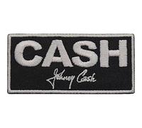 Johnny Cash Patch Block Logo Nue offiziell offiziell woven Sew on Schwarz 74 x One Size