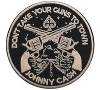 Johnny Cash Patch Dont Take Your Guns offiziell offiziell woven Sew on76 x 76mm One Size