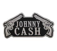 Johnny Cash Patch Gun Nue offiziell offiziell Schwarz woven Sew on 90 x 45mm One Size