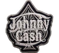 Johnny Cash Patch Spade Nue offiziell offiziell Schwarz woven iron on 76 x 82mm One Size