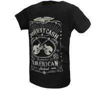 Johnny Cash T-Shirt mit amerikanischem Rebell-Motiv XL Schwarz