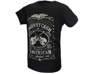 Johnny Cash T-Shirt mit amerikanischem Rebell-Motiv XXL Schwarz