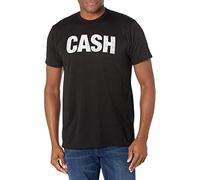Johnny Cash Unisex-Erwachsene Cash Faded Men's T-Shirt, schwarz, Large