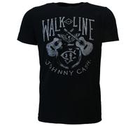Johnny Cash Walk The Line T-Shirt Schwarz - Offizielles Merchandise XXL Schwarz