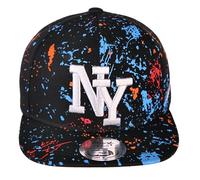 JOHNNY CHICOS NY Kindercap Snapback Cappy 50-56cm Kopfumfang - Einheitsgröße durch verstellbaren Verschluss Einheitsgröße, NY-New-Spring-Sky