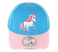 JOHNNY CHICOS NY New York süße Unisex Schwester Bruder Kindercap Smile Tiger Adler Prince Kinder Cap Snapback und Mütze ca. 49-58cm Kopfumfang (One Size, Curved-Sky-Pink-UCorn)
