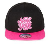 JOHNNY CHICOS NY New York süße Unisex Schwester Bruder Kindercap Smile Tiger Adler Prince Kinder Cap Snapback und Mütze ca. 49-58cm Kopfumfang (One Size, NY SKRIPT Black PINK)