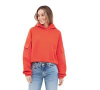 Johnny Urban Cropped Hoodie Damen & Herren Rot - Carly - Kurzer Kapuzenpullover mit Oversized Fit - Crop Pullover Sweatshirt mit Kapuze Kurz - Oversize