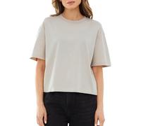 Johnny Urban Cropped Shirt Damen und Herren Beige - Zoey - Kurzes Top aus Baumwolle - Crop Shirt Kurzarm - Basic Tshirt für Sommer