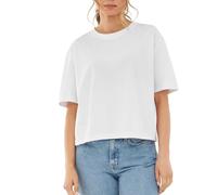 Johnny Urban Cropped Shirt Damen und Herren Weiß - Zoey - Kurzes Top aus Baumwolle - Crop Shirt Kurzarm - Basic Tshirt für Sommer