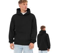 Johnny Urban Hoodie Damen & Herren Oversize Schwarz - Cody - Basic Kapuzenpullover mit Oversized Fit - Pullover Sweatshirt mit Kapuze & Schwerem Stoff - Einfarbig