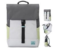 Johnny Urban Laptop Rucksack Damen & Herren & Herren Grau Grün - Mika - Moderner Notebook Backpack für Schule, Uni, Fahrrad - 14L - Stylischer Backpack - Wasserabweisend