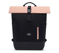 Johnny Urban Rolltop Rucksack Damen & Herren Schwarz Rosa - Luca Small - Tagesrucksack mit Laptopfach für Arbeit Uni Schule Reise - 11 l - Wasserabweisend