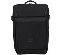 Johnny Urban Rucksack Damen & Herren Schwarz - Luca - Moderner Laptop Backpack für Uni Schule Arbeit - Flexible Front - Nachhaltig - Wasserabweisend