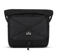 Johnny Urban Messenger Bag Herren Damen Schwarz - Dylan - Rolltop Schultertasche mit abnehmbaren Schultergurt - Zubehör für Travel Outdoor Camping Rucksack - Viele Taschen & Fächer