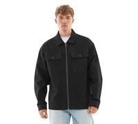 Johnny Urban Overshirt Herren Schwarz - Cameron - Oversize Jacke für Frühling & Sommer - Hemdjacke mit Reißverschluss - Freizeithemd - 100% Baumwolle