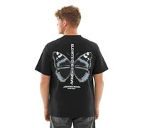Johnny Urban Oversized Tshirt Herren & Damen Schwarz - Sammy Chrome Butterfly - Heavy Cotton T-Shirt Oversize - Streetwear Fit - Halbarm Shirt Unisex - 100% Baumwolle
