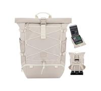 Johnny Urban Reiserucksack Damen & Herren Beige - Allen Travel L - 37L Rolltop Rucksack Groß Handgepäck - Idealer Backpack für Reisen Ausflüge Trips - Wasserabweisend