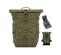 Johnny Urban Reiserucksack Damen & Herren Grün - Allen Travel L - 37L Rolltop Rucksack Groß Handgepäck - Idealer Backpack für Reisen Ausflüge Trips - Wasserabweisend