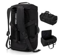 Johnny Urban Reiserucksack und Tasche Herren & Damen Schwarz - Colin - 3-in-1 Reisetasche mit Rucksackfunktion - Weekender Duffle Bag & Rucksack - Reisen & Sport - 46L - Wasserabweisend