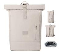 Johnny Urban Rolltop Rucksack Damen & Herren Beige - Robin Large - Tagesrucksack mit 16 Zoll Laptopfach - Recyceltes PET - 18-22L - Wasserabweisend