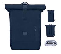 Johnny Urban Rolltop Rucksack Damen & Herren Dunkelblau - Robin Large - Tagesrucksack mit 16 Zoll Laptopfach - Recyceltes PET - 18-22L - Wasserabweisend