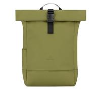 Johnny Urban Rucksack Damen Grün - Harvey Medium - Rolltop Mit Laptopfach für Uni Business City - 15L - Matte PU Beschichtung - Wasserabweisend