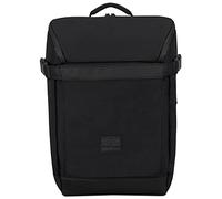 Johnny Urban Rucksack Damen & Herren Schwarz - Luca - Moderner Laptop Backpack für Uni Schule Arbeit - Flexible Front - Nachhaltig - Wasserabweisend