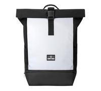 Johnny Urban Rucksack Damen & Herren Schwarz Reflektierend - Allen Medium Reflective - Rolltop Mit Laptopfach für Uni Fahrrad Business - 15L - Wasserabweisend