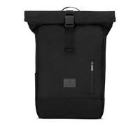 Johnny Urban Rucksack Damen & Herren Schwarz - Robin Medium - Rolltop Mit Laptopfach für Uni Business Fahrrad - 15L - Nachhaltig - Wasserabweisend