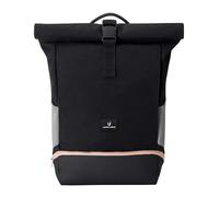 Johnny Urban Rucksack Damen Schwarz Rosa - Allen Medium - Rolltop Mit Laptopfach für Uni Fahrrad Business - 15L - Wasserabweisend