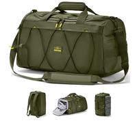 Johnny Urban Sporttasche Herren & Damen Grün - Shawn - 2 in 1 Tasche mit Rucksackfunktion für Reise Fitness Ausflüge - Multifunktionale Gym Bag mit Schuhfach - Wasserabweisend
